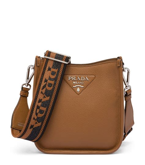 prada leather crossbody bag brown|prada tessuto nylon crossbody bag.